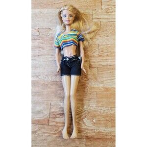 Barbie Fashion Fever Glam Beach Fun Doll Heart Tattoo Large Feet Style 1999
